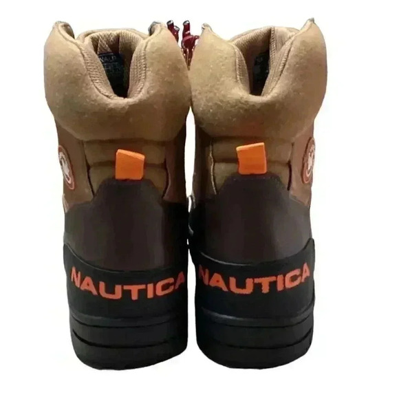 Nautica Padden Mens 11 Waterproof Insulated Lace Up Duck Boots Brown Vegan NEW - Picture 6 of 8